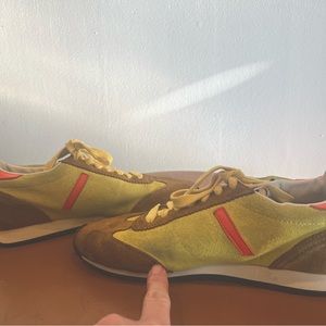 Re/Done yellow suede leather 70s rubber shoes sneakers 37 7